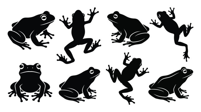 frog silhouettes