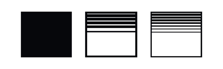 Obraz premium Data Visualization Bar Icon Set - Progress or Volume Representation