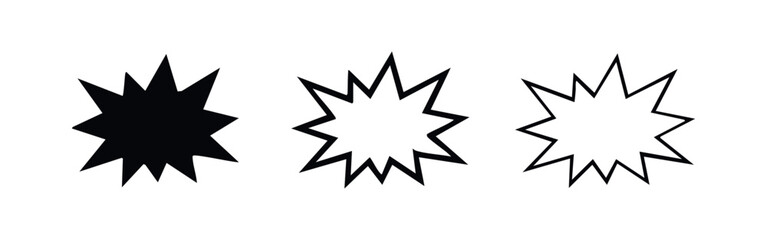 Explosion or starburst graphic icon set, comic book effect and surprise symbols © liubomir118809