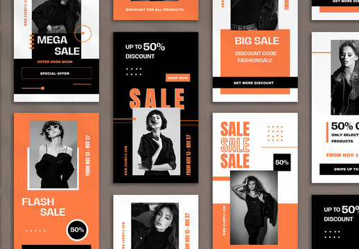 Minimal Fashion Sale Social Media Story Set