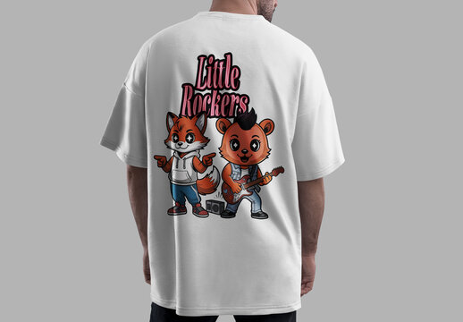 Rock Star Cartoon Kids Apparel Tshirt Design