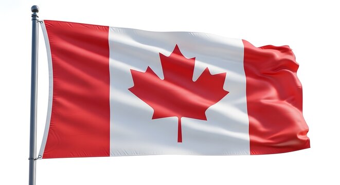 The canadian flag waving proudly a symbol of national identity