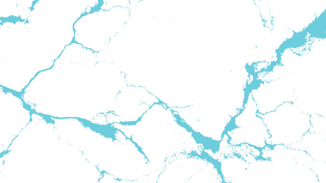 Blue cracks on white surface broken glass or ice abstract pattern