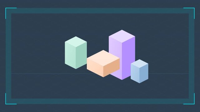Isometric 3D Bar Chart Infographic Set with Colorful Columns and Data Visualization Pack