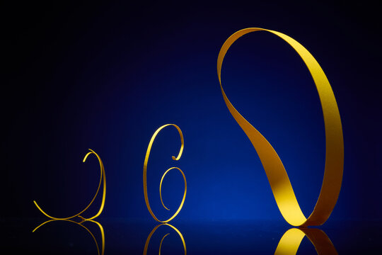 Yellow mobius strip and additional sculpture