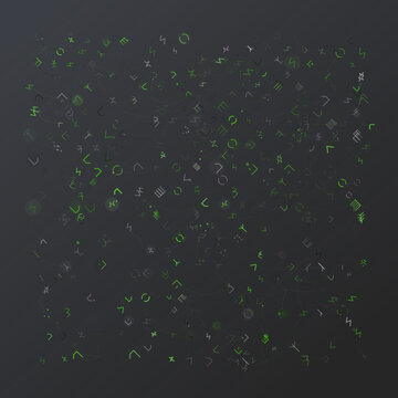 Glyph Matrix abstract background with matrix, background, and marks elements; structured composition, muted palette, futuristic mood.