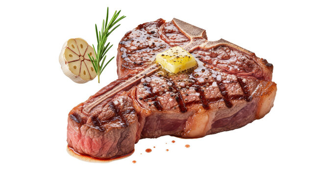 grilled T-bone beef steak