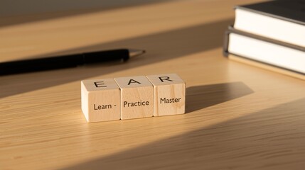 Obraz premium Wooden Blocks EAR Learn Practice Master