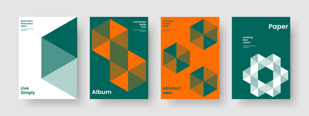 Fototapeta premium Creative Banner Layout. Geometric Poster Template. Isolated Report Design. Brochure. Flyer. Business Presentation. Book Cover. Background. Advertising. Pamphlet. Portfolio. Notebook. Magazine