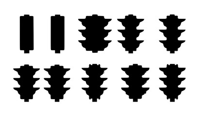 Traffic signs flat vector road symbol safety set © MdBiplob