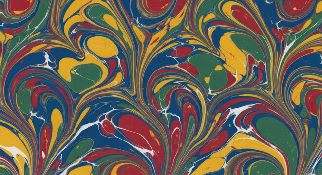 Abstract Art with Vibrant Watercolor Swirls