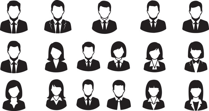 Businessman Icon. professional business man or company employee worker. corporate member profile avatar of male person logo symbol. office owner or ceo consultant vector. businessman in suit boss sign