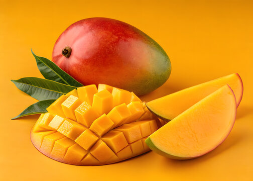 yellow mangoes with beautiful background