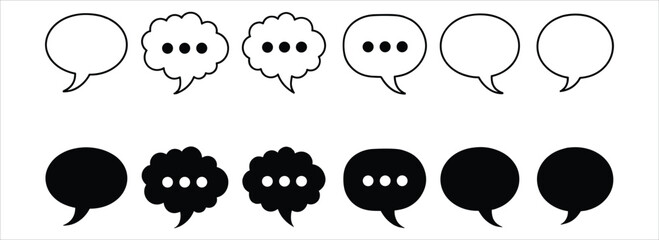 Obraz premium speech bubbles and thought clouds for communication