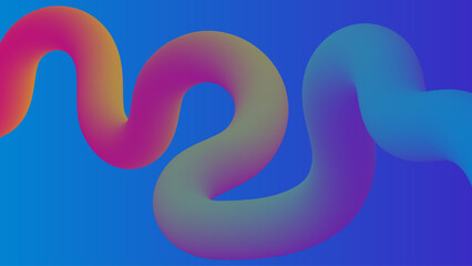 Fototapeta premium Abstract Gradient Fluid Wave Shape Colorful 3D Liquid Curve Modern Vibrant Background Design