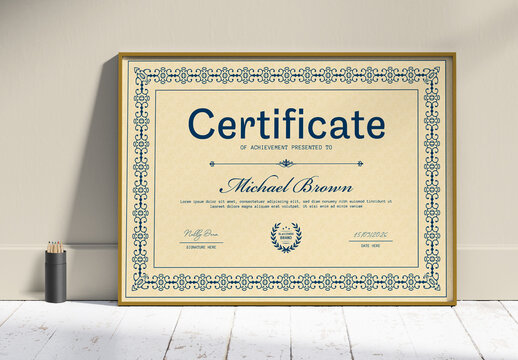 Classic Elegant Certificate Template