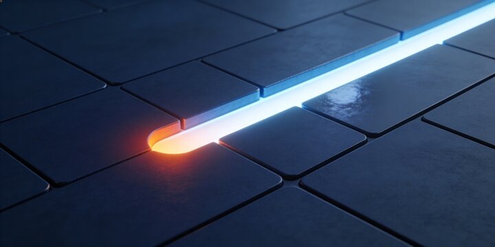 Abstract protected corridor with controlled risk patch on dark technology grid for operational resilience security and continuity banner background