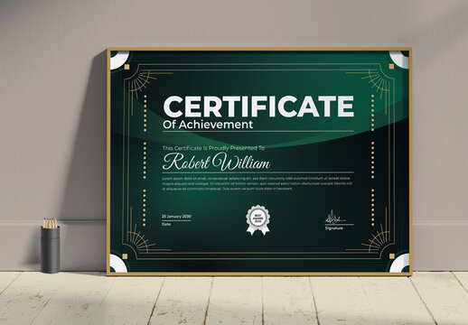 Green Certificate Layout