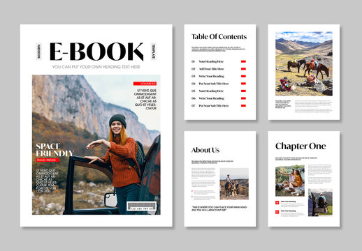 Modern EBook Layout Template with Clean Editorial Design