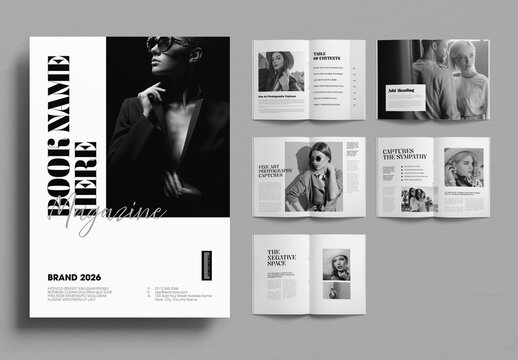 Professional Book Magazine Layout Template