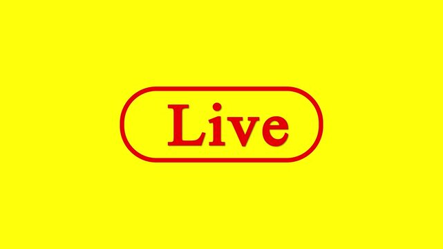 Simple live streaming icon animation on transparent background.