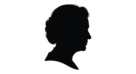 Elegant profile portrait of a woman depicted as a striking silhouette © AL-AMIN