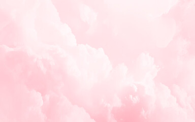 Fototapeta premium Pure Pink Sky with Soft Cloud Texture