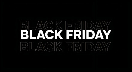 Fototapeta premium Black friday sale announcement bold text on a dark background