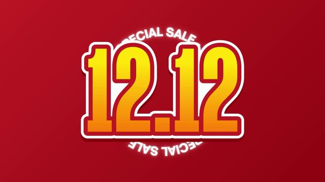 Luxury Gold 12 12 Shopping Day Sale Background Animation Loop