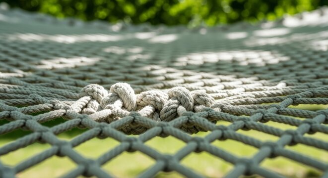 Trampoline safety net close-up view.