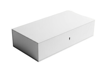 Naklejka premium white rectangular box with keyhole isolated on transparent background