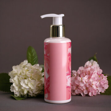 Ladies' body lotion without label, makeup item