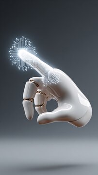 A hand pointing at an "AI Core" (&agrave;&cedil;&ordf;&agrave;&cedil;&middot;&agrave;&sup1;&circ;&agrave;&cedil;&shy;&agrave;&cedil;&ndash;&agrave;&cedil;&para;&agrave;&cedil;&Dagger; NVDA), glowing with intense white light