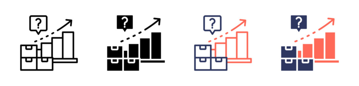 forecasting icon set multiple style collection