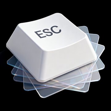 ESC Computer Key with Transparent Layers