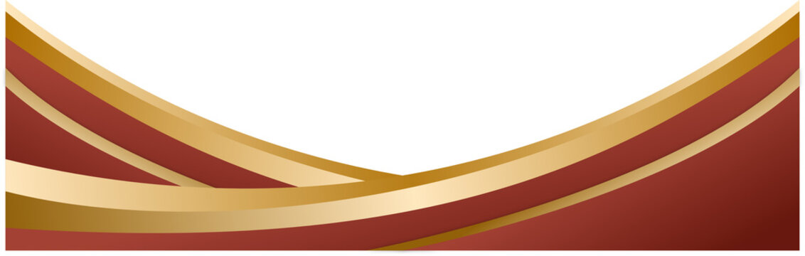 Maroon and Gold Abstract Waves Border