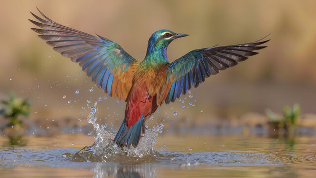 kingfisher in flight