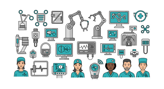 A cheerful medical worker illustration conveys trustworthiness and care. Ideal for healthcare websites, patient education, or promoting wellness servi