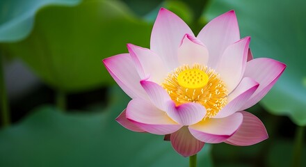 Fototapeta premium A close-up of a pink lotus flower