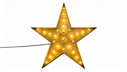 Obraz premium Star-Shaped Light Fixture with Bulbs