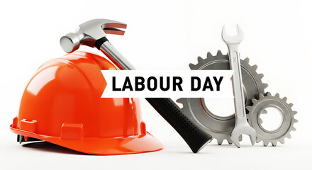 Naklejka premium Celebrating labor day honoring workers and american labor movement traditions