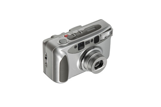 Vintage silver film point and shoot