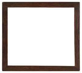 Obraz premium Dark varnished old picture frame. In PNG format on a transparent background.