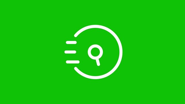 Fast loading circle animation with speed motion lines