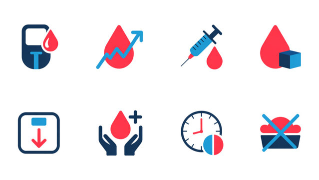 Collection of medical and health-related icons with a modern design style Vector