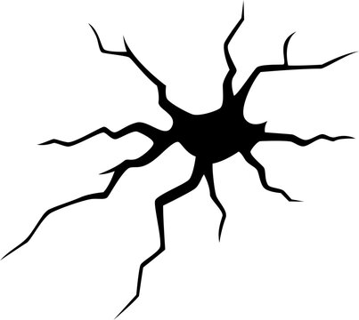 Illustration of crack texture in wall or ground.