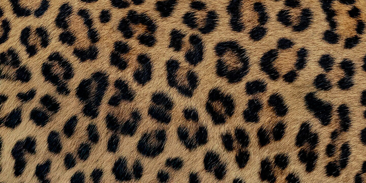 Detailed close up of wild leopard skin texture featuring a natural animal fur pattern with brown spots for wildlife safari fabric design and camouflage textile wallpaper