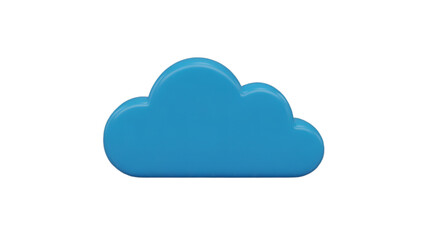 Fototapeta premium A modern blue cloud icon symbolizing storage or internet services Vector