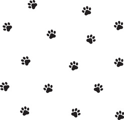 Fototapeta premium Pet Paw Seamless Pattern Design 