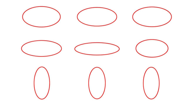 Collection of varying elliptical shapes arranged in a scattered pattern
